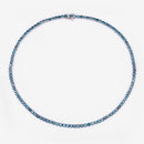 33.24 Carat Genuine Blue Diamond 14K White Gold Necklace