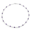 6.12 Carat Genuine Amethyst .925 Sterling Silver Necklace
