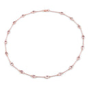 14K Rose Gold Plated 4.50 Carat Genuine Morganite .925 Sterling Silver Necklace