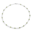6.30 Carat Genuine Peridot .925 Sterling Silver Necklace