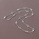 6.30 Carat Genuine Peridot .925 Sterling Silver Necklace