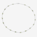 6.30 Carat Genuine Peridot .925 Sterling Silver Necklace