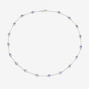 5.94 Carat Genuine Tanzanite .925 Sterling Silver Necklace