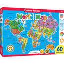 Explorer - World Map 60 Piece Jigsaw Puzzle