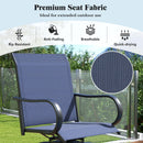 2 Pieces 360 Rotating Bar Stool Set with Armrests for Patio