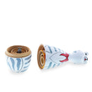 Four Cats and Mouse Wooden Nesting Dolls 7 Inches
