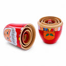 Set of 6 Santa with Christmas Gifts Wooden Nesting Dolls 5.5 Inches