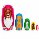 Dogs Wooden Nesting Dolls 4.75 Inches