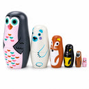 Set of 6 Animals Wooden Nesting Dolls