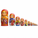Set of 15 Cartoon Wooden Nesting Dolls 13 Inches