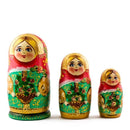 5 Girls with Basket Flowers Nesting Dolls 6.5 Inches