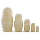 Set of 5 Unfinished Wooden Nesting Dolls DIY Craft Blanks for Painting 5.75 Inches