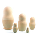 Set of 5 Unfinished Wooden Nesting Dolls DIY Craft Blanks for Painting 5.75 Inches