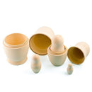 Set of 5 Unfinished Wooden Nesting Dolls DIY Craft Blanks for Painting 5.75 Inches