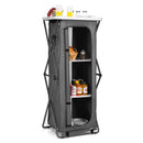 Folding Camping Storage Cabinet with 3 Shelves and Carry Bag
