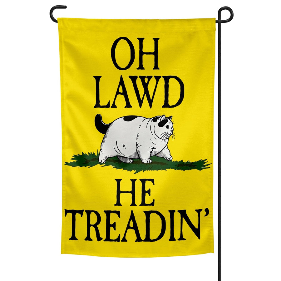 Oh Lawd He Treadin' Garden Flag