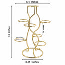 Gold Tone Metal Display Stand - Holds 7 Eggs Spheres 7.5 Inches Tall