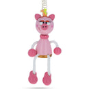 Pig Wooden Doll on a Spring 6 Inches