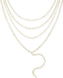 Inc International Concepts Gold-Tone Shimmer Chain Multi-Row Necklace, 16 + 3""