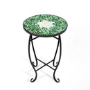 Outdoor Indoor Steel Accent Plant Stand Cobalt Table