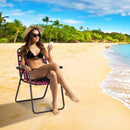 6 Pieces Folding Beach Chair Camping Lawn Webbing Chair