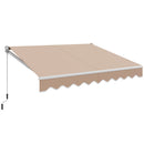 10 x 8.2 Feet Retractable Awning with Easy Opening Manual Crank Handle