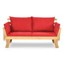 Adjustable Patio Convertible Sofa with Thick Cushion