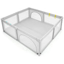 Large Infant Baby Playpen Safety Play Center Yard with 50 Ocean Balls-Gray