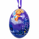 Angel Making it Snow at Night Wooden Christmas Ornament 3 Inches