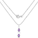 1.34 Carat Genuine Amethyst and Pearl .925 Sterling Silver Pendant