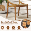 Teak Wood Outdoor Dining Chair with Webbing Seat