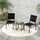 Outdoor Dining Chairs with Breathable Seat and Backrest for Backyard Porch Poolside