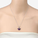 1.65 Carat Genuine Amethyst .925 Sterling Silver Pendant