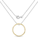 0.30 Carat Genuine Diamond Yellow .925 Sterling Silver Pendant