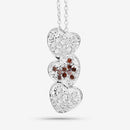 0.45 Carat Genuine Red Diamond and White Diamond .925 Sterling Silver Pendant