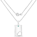 0.03 Carat Genuine Emerald .925 Sterling Silver Pendant