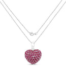 8.58 Carat Genuine Ruby .925 Sterling Silver Pendant