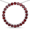 0.96 Carat Genuine Garnet .925 Sterling Silver Pendant