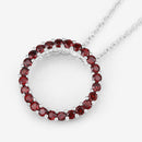 0.96 Carat Genuine Garnet .925 Sterling Silver Pendant