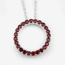 0.96 Carat Genuine Garnet .925 Sterling Silver Pendant