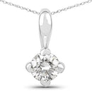 0.33 Carat Genuine Lab Grown Diamond 14K White Gold Pendant