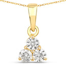 0.33 Carat Genuine Lab Grown Diamond 14K Yellow Gold Pendant