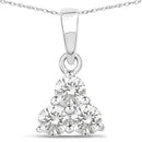 0.51 Carat Genuine Lab Grown Diamond 14K White Gold Pendant