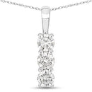 0.51 Carat Genuine Lab Grown Diamond 14K White Gold Pendant