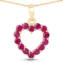 0.43 Carat Genuine Ruby 10K Yellow Gold Pendant
