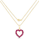 0.43 Carat Genuine Ruby 10K Yellow Gold Pendant