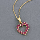 0.43 Carat Genuine Ruby 10K Yellow Gold Pendant