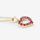 0.43 Carat Genuine Ruby 10K Yellow Gold Pendant