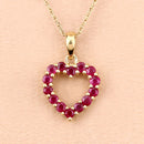 0.43 Carat Genuine Ruby 10K Yellow Gold Pendant