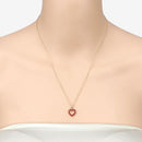 0.43 Carat Genuine Ruby 10K Yellow Gold Pendant